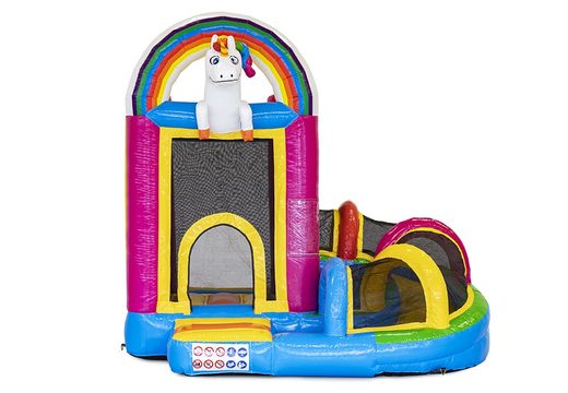 Ordene un pequeño castillo hinchable de unicornio con tobogán para niños. Compre castillos hinchables en línea en JB Hinchables España