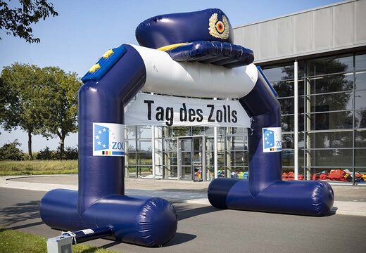 Arco de meta de inicio y finalización inflable zoll personalizado a la venta en JB Hinchables España. Ordene arcos de meta publicitarios personalizados en línea