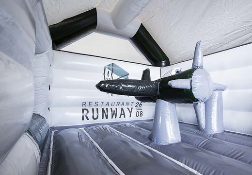 Restaurante personalizado Runaway Airplane Castillo hinchable multifun para varios eventos a la venta. Compre hamacas promocionales inflables personalizadas en línea de JB Hinchables España ahora