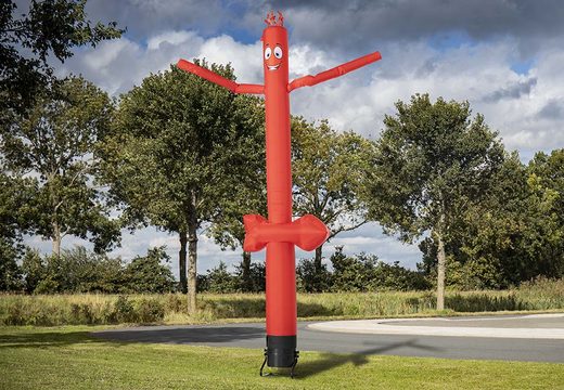 Ordene una flecha roja 3d direccional inflable sky dancer de 6 metros en línea en JB Hinchables España. Todos los skydancers estándar se entregan súper rápido