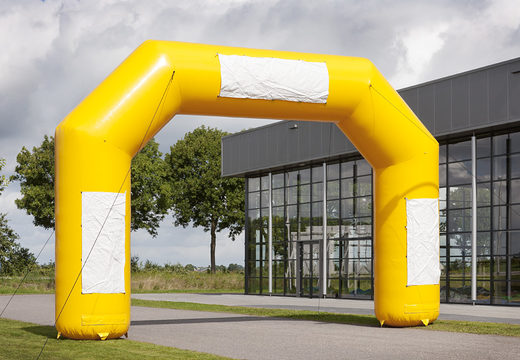Compra arcos de meta inflables de inicio y finalización en amarillo en línea en JB Hinchables España. Los arcos de meta estándar son ideales para eventos deportivos
