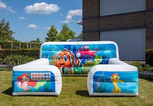 Compre bubble park seaworld con un grifo de espuma para niños. Ordene castillos hinchables en JB Hinchables España