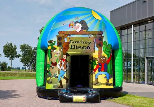 Castillo hinchable multitemática de 4,5metros a la venta en tema Cowboy para niños. Ordene los castillos hinchables en JB Hinchables España