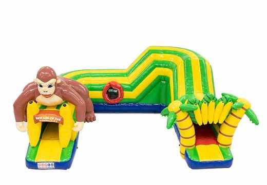 Compre Playfun castillo hinchable de túnel de rastreo con tema de gorila para niños. Ordene castillos hinchables en línea en JB Hinchables España