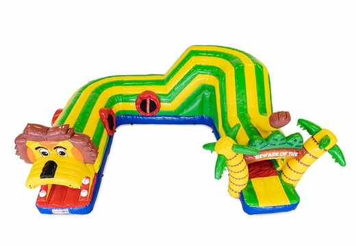 Compra Playfun castillo hinchable de túnel de rastreo con tema de león para niños. Ordene castillos hinchables en línea en JB Hinchables España