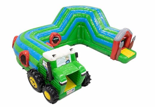 Compre un castillo hinchable para niños con un tractor de túnel de arrastre espacioso. Ordene castillos hinchables en línea en JB Hinchables España