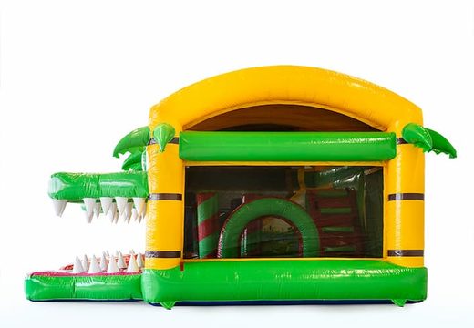 Castillo hinchable con temática de cocodrilos con tobogán y compra de objetos 3D para niños. Ordene castillos hinchables en línea en JB Hinchables España