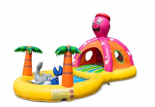 Compre castillo inflable semiabierto de juego divertido con piscina en la zona de juegos temática seaworld sea para niños. Ordene castillos inflables en línea en JB Hinchables España