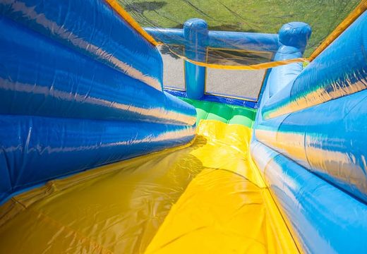 Groot opblaasbaar open speelpark springkussen van 15 meter met slide en klimmen te koop in thema sealife world zee voor kinderen