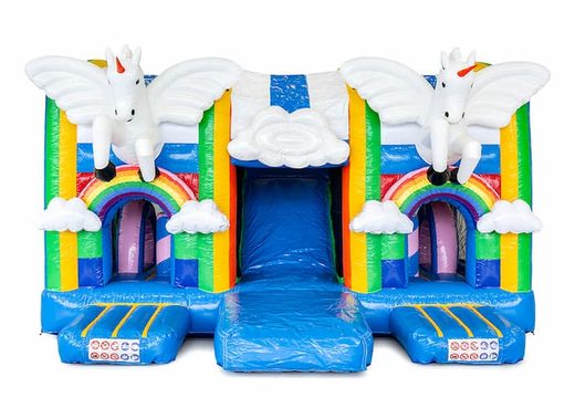 Compra el castillo hinchable multijugador XXL Unicorn con un diseño único para niños. Ordene castillos hinchables en línea en JB Hinchables España