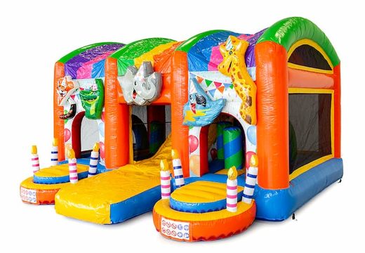 Compre gran castillo inflable interior multijugador con tobogán en fiesta temática para niños. Ordene castillos inflables en línea en JB Hinchables España