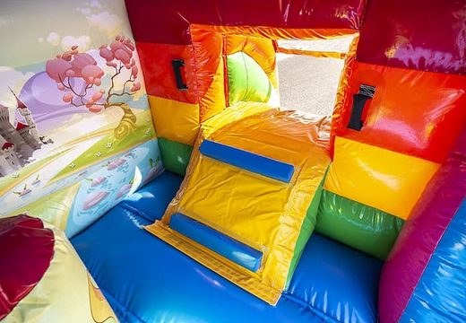 Pequeño castillo inflable de interior multiplay a la venta en tema de unicornio para niños. Ordena inflables en línea en JB Hinchables España