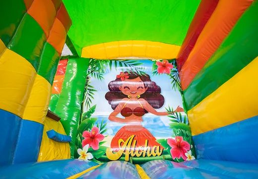 Ordene el castillo hinchable Hawaii mini splash bounce con o sin bañera para niños. Compre castillo hinchable en línea en JB Hinchables España