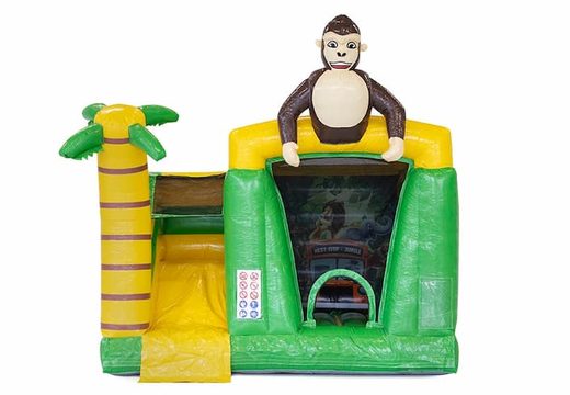 Compre un castillo hinchable multijugador inflable en el tema de la jungla que incluye un objeto 3D de un gorila con o sin baño para niños en JB Hinchables España. Ordene el castillo hinchable en línea en JB Hinchables España