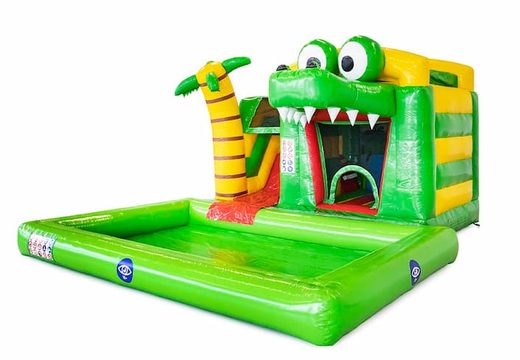 Compre el castillo inflable mini splash bounce con piscina en JB Hinchables España en el tema cocodrilo para niños. Ordene inflables en línea en JB Hinchables España.