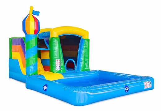 Ordene el castillo hinchable con piscina en la fiesta temática para niños en JB Hinchables España. Compre hinchables en línea en JB Hinchables España