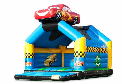 Compre un gran castillo hinchable interior con un tema de carro para niños. Ordena castillos hinchables en línea en JB Hinchables España
