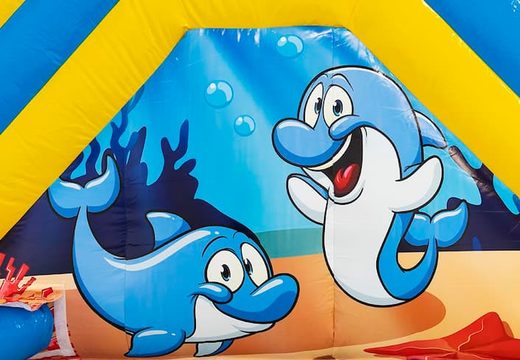 Ordene un castillo hinchable inflable de interior para varios juegos con tema de delfines para niños en JB Hinchables España. Compre castillos hinchables en línea en JB Hinchables España