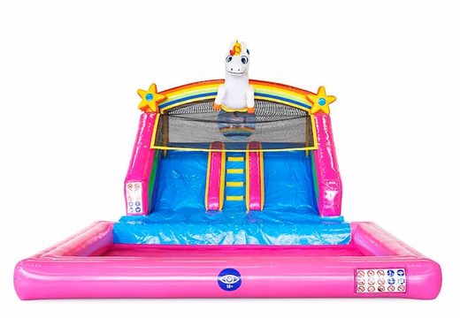 Ordene el castillo hinchable de unicornio splashy slide para niños en JB Hinchables España. Compre hinchables en línea en JB Hinchables España