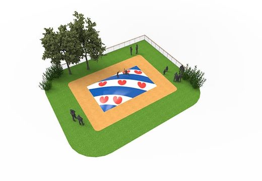 Ordene una montaña de aire hinchable con el tema de la bandera de Frisia para niños. Compra airmountains hinchables ahora online en JB Hinchables España