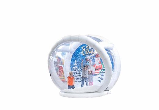 Globo de nieve hermético con diferentes efectos de fondo y nieve para ordenar las fotos.