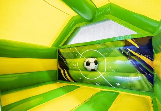Gorila inflable con temática de fútbol con tobogán a la venta para niños