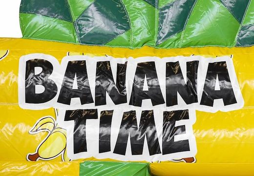 Comprar cojín de aire inflable con temática de mono banana con tobogán para niños