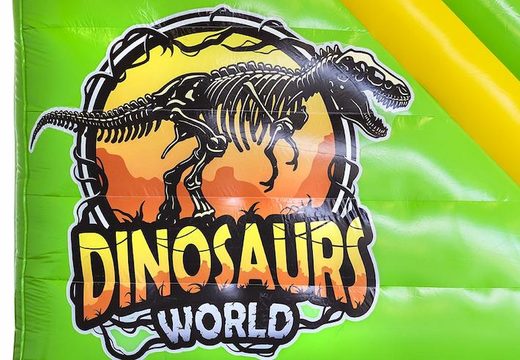 Ordene tobogán inflable compacto para niños con tema de dinosaurio