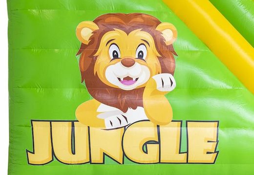 Cojín de aire tobogán inflable con temática de selva para niños