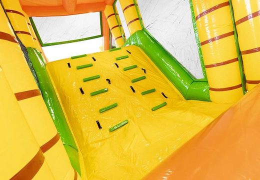 Gran carrera de obstáculos con colchón de aire con temática de safari con animales en 3d a la venta para niños