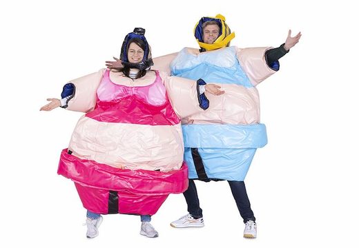 Compra 2 trajes de sumo big mama en rosa y azul para lucha libre