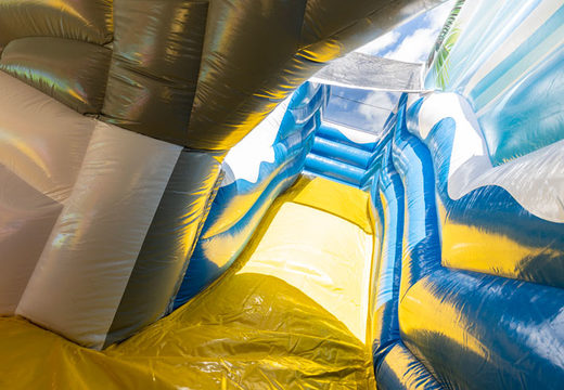 Ordene un gran parque de juegos inflable con castillo hinchable en el tema del mundo marino de 15 metros para niños