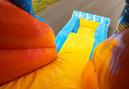 Ordenar Cojín de aire súper inflable Multiplay en tema de playa azul amarillo naranja para niños