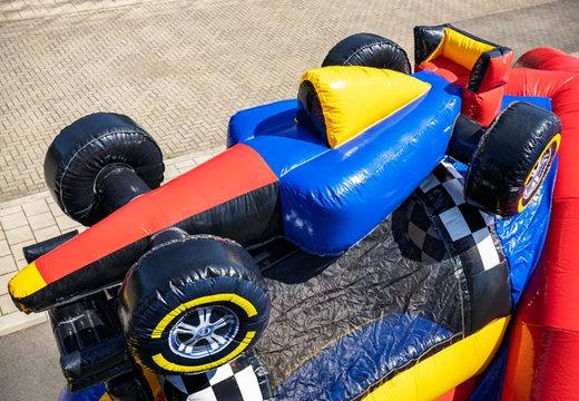 Súper colchón de aire Multiplay con tema de Fórmula 1 con coche de carreras encima para niños