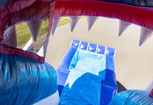 Castillo hinchable con temática de Seaworld con tobogán con gran tiburón a la venta para niños