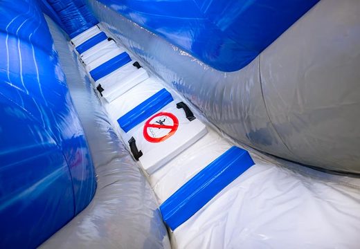 Tobogán acuático inflable D18 Waterslide en azul blanco plata en venta
