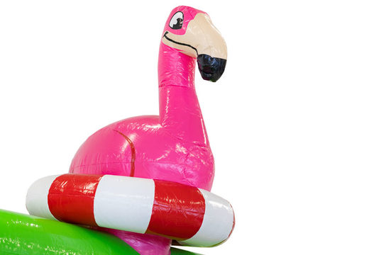 Compra castillo hinchable hinchable con la temática Flamingo con estampados a juego con la temática para niños. Pide castillos hinchables online en JB Hinchables España