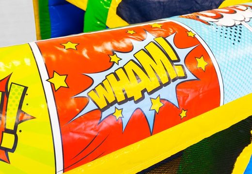 Pista americana inflable de Cómic de 13 metros de largo para niños. Ordene pistas americanas inflables ahora en línea en JB Hinchables España