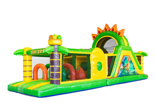 Comprar castillo hinchable de 13 metros en tema Dinosaurio para niños. Ordene pistas americanas inflables ahora en línea en JB Hinchables España