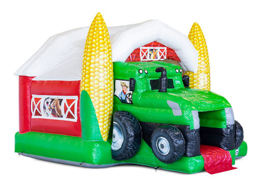 Combo de tobogán hinchable castillo hinchable en tema Tractor a la venta en JB Inflatables. Ordene los saltadores inflables en JB Hinchables España