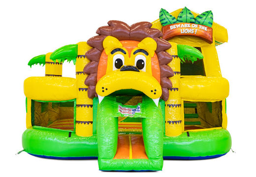 Ordene el castillo hinchable hinchable Funcity con el tema León para niños. Compra ahora hamacas hinchables en JB Hinchables España