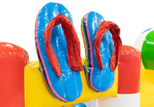 Solicite un tobogán inflable 4 en 1 con el tema del patito de goma para sus hijos. Compra ahora online toboganes hinchables en JB Hinchables España
