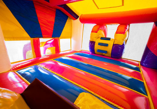 Comprar Slide Park Combo Castillo hinchable para niños con temática de Unicornios. Hamacas inflables con tobogán ordene ahora en línea en JB Hinchables España