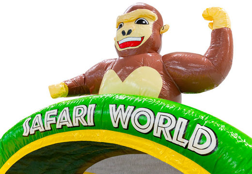 Figura 3D en el inflable Dubbelslide tema mono Safari Gorila