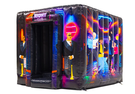 Castillo hinchable en forma de cubo con vigilante de seguridad de discoteca disponible para comprar en línea